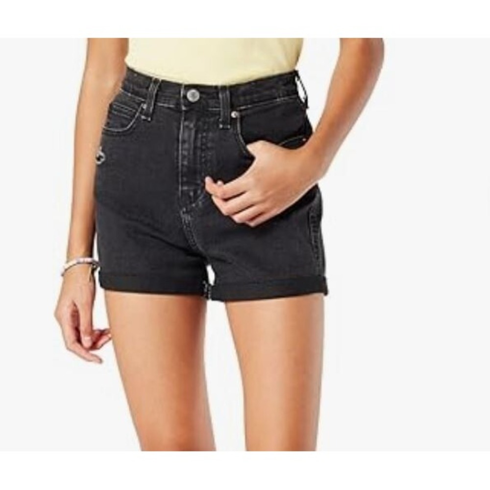 Signature Levi Strauss Heritage Mom Shorts Girls 18 Black NWT High Rise